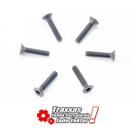 TRAXXAS - Traxxas 2526 Countersunk Machine Screws 2.5x12mm 6lı 