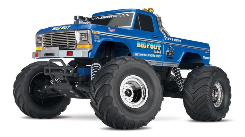 Traxxas Bigfoot No.1 2WD RTR 1/10 Monster Truck TQ Elektrikli Rc Model Araba Mavi (Batarya ve Şarj Aleti Dahil)