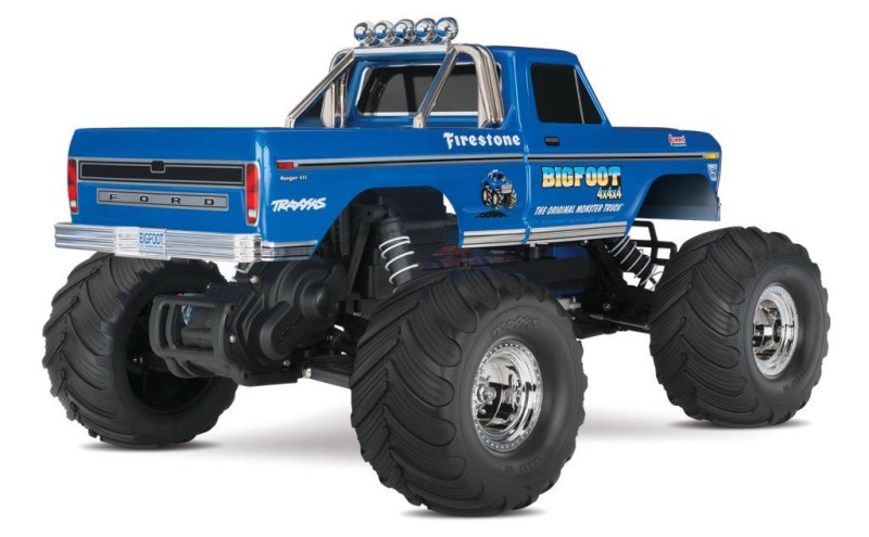 Traxxas Bigfoot No.1 2WD RTR 1/10 Monster Truck TQ Elektrikli Rc Model Araba Mavi (Batarya ve Şarj Aleti Dahil)