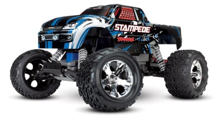 TRAXXAS - Traxxas Stampede 1/10 RTR Monster Truck Rc Model Araba 2WD w/XL-5 & TQ Kumanda 2.4Ghz Mavi (Batarya ve Şarj Aleti Dahildir)