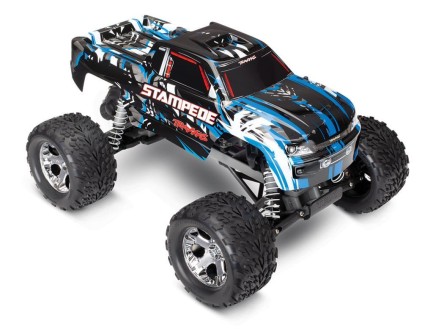 Traxxas Stampede 1/10 RTR Monster Truck Rc Model Araba 2WD w/XL-5 & TQ Kumanda 2.4Ghz Mavi (Batarya ve Şarj Aleti Dahildir) - Thumbnail