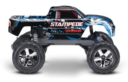 Traxxas Stampede 1/10 RTR Monster Truck Rc Model Araba 2WD w/XL-5 & TQ Kumanda 2.4Ghz Mavi (Batarya ve Şarj Aleti Dahildir) - Thumbnail