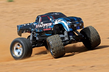 Traxxas Stampede 1/10 RTR Monster Truck Rc Model Araba 2WD w/XL-5 & TQ Kumanda 2.4Ghz Mavi (Batarya ve Şarj Aleti Dahildir) - Thumbnail