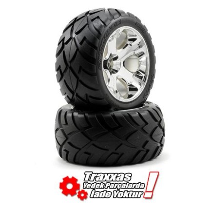 TRAXXAS - Traxxas 5576R Anakonda 2.8 Chrome Rear Wheels 