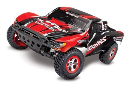 TRAXXAS - Traxxas Slash 1/10 RTR 2WD Short Course Truck Rc Elektrikli Model Araba & TQ Kumanda Kırmızı (Batarya ve Şarj Aleti Dahil)