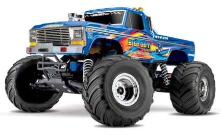 TRAXXAS - Traxxas Bigfoot No.1 Officially Licensed 2WD RTR 1/10 Monster Truck TQ Elektrikli Rc Model Araba Mavi (Batarya ve Şarj Aleti Dahil)