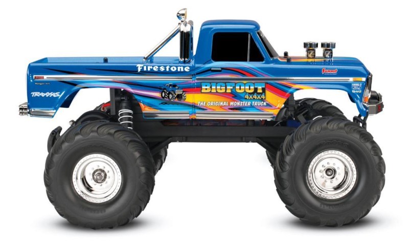 Traxxas Bigfoot No.1 Officially Licensed 2WD RTR 1/10 Monster Truck TQ Elektrikli Rc Model Araba Mavi (Batarya ve Şarj Aleti Dahil)