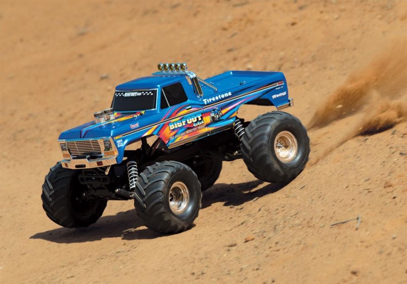 Traxxas Bigfoot No.1 Officially Licensed 2WD RTR 1/10 Monster Truck TQ Elektrikli Rc Model Araba Mavi (Batarya ve Şarj Aleti Dahil)