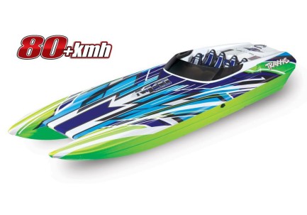 TRAXXAS - Traxxas DCB M41 Widebody Catamaran RC Tekne 6S Race Boat TQi & TSM Yeşil