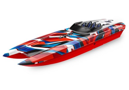 Traxxas DCB M41 Widebody Catamaran RC Tekne 6S Race Boat TQi & TSM Kırmızı Yeni Versiyon - Thumbnail