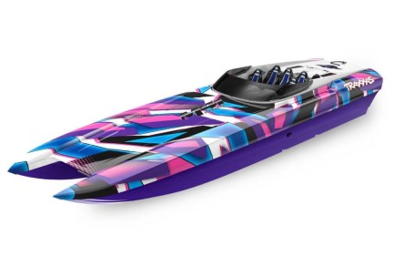 TRAXXAS - Traxxas DCB M41 Widebody Catamaran RC Tekne 6S Race Boat TQi & TSM Mor Yeni Versiyon