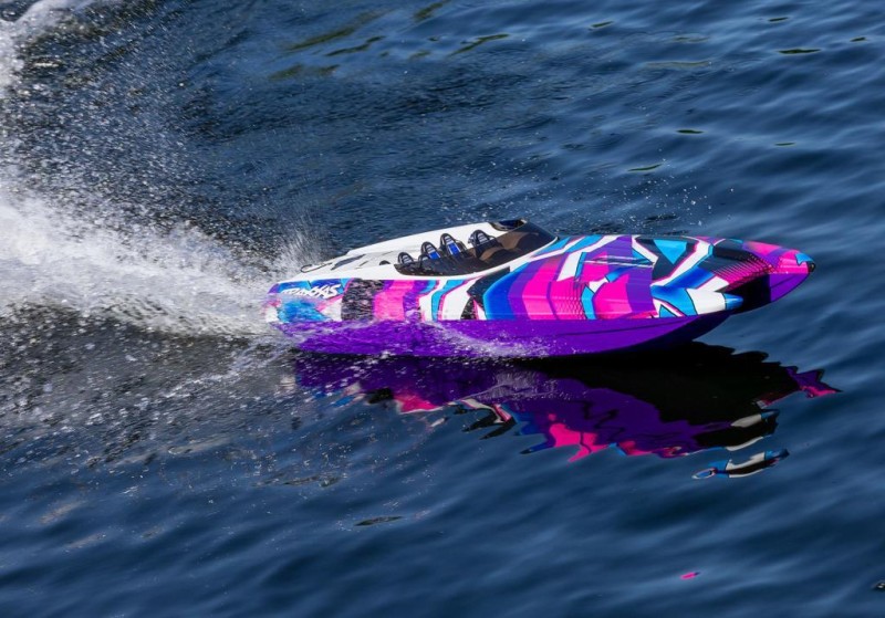 Traxxas DCB M41 Widebody Catamaran RC Tekne 6S Race Boat TQi & TSM Mor Yeni Versiyon