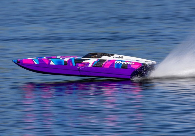 Traxxas DCB M41 Widebody Catamaran RC Tekne 6S Race Boat TQi & TSM Mor Yeni Versiyon