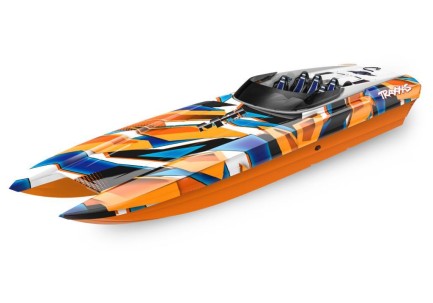 Traxxas DCB M41 Widebody Catamaran RC Tekne 6S Race Boat TQi & TSM Turuncu Yeni Versiyon - Thumbnail