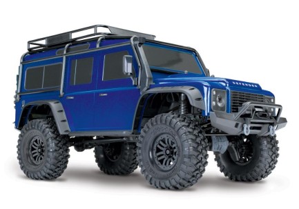 TRAXXAS - Traxxas TRX-4 Land Rover Defender 4X4 1/10 Scale Trail Rock Crawler TQi Elektrikli Rc Model Araba Mavi