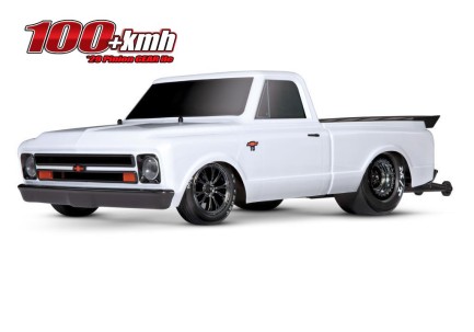 TRAXXAS - Traxxas Drag Slash 1/10 VXL Brushless 2WD RTR Truck w/TQi / 1967 Chevrolet C10 Body Elektrikli Model Araba Beyaz