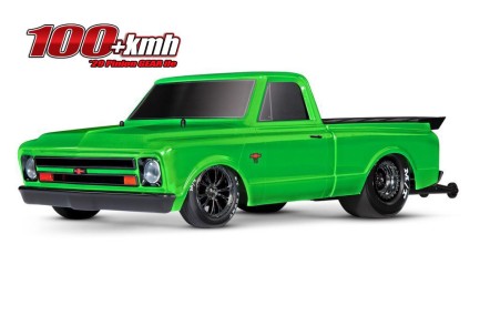 TRAXXAS - Traxxas Drag Slash 1/10 VXL Brushless 2WD RTR Truck w/TQi / 1967 Chevrolet C10 Body Elektrikli Model Araba Yeşil