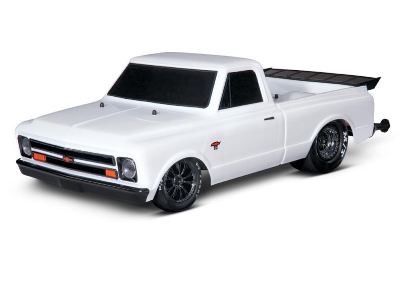 Traxxas Drag Slash 1/10 VXL Brushless 2WD RTR Truck w/TQi / 1967 Chevrolet C10 Body Elektrikli Model Araba Beyaz