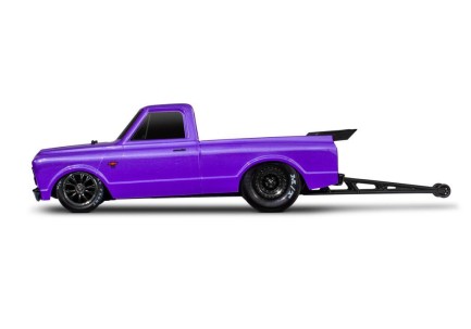 Traxxas Drag Slash 1/10 VXL Brushless 2WD RTR Truck w/TQi / 1967 Chevrolet C10 Body Elektrikli Model Araba Mor - Thumbnail