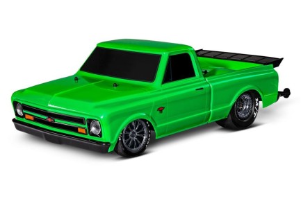 Traxxas Drag Slash 1/10 VXL Brushless 2WD RTR Truck w/TQi / 1967 Chevrolet C10 Body Elektrikli Model Araba Yeşil - Thumbnail