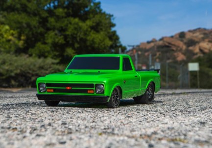 Traxxas Drag Slash 1/10 VXL Brushless 2WD RTR Truck w/TQi / 1967 Chevrolet C10 Body Elektrikli Model Araba Yeşil - Thumbnail