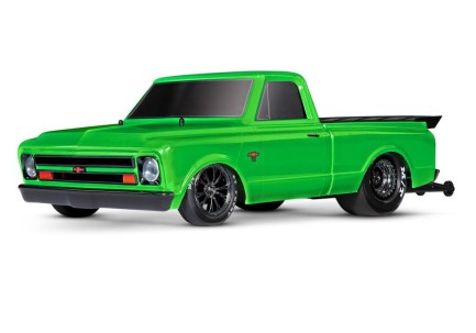 Traxxas Drag Slash 1/10 VXL Brushless 2WD RTR Truck w/TQi / 1967 Chevrolet C10 Body Elektrikli Model Araba Yeşil - Thumbnail