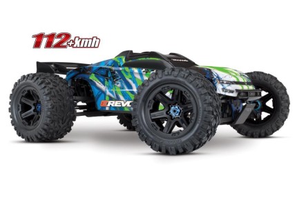 TRAXXAS - Traxxas E-Revo 2.0 4X4 VXL 6S 4WD Elektrikli Rc Model Araba Brushless RTR 1/10 TQi & TSM Yeşil