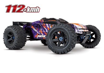 TRAXXAS - Traxxas E-Revo 2.0 4X4 VXL 6S 4WD Elektrikli Rc Model Araba Brushless RTR 1/10 TQi & TSM Mor