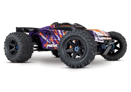 Traxxas E-Revo 2.0 4X4 VXL 6S 4WD Elektrikli Rc Model Araba Brushless RTR 1/10 TQi & TSM Mor - Thumbnail