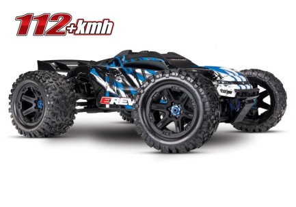 TRAXXAS - Traxxas E-Revo 2.0 4X4 VXL 6S 4WD Elektrikli Rc Model Araba Brushless RTR 1/10 TQi & TSM Mavi