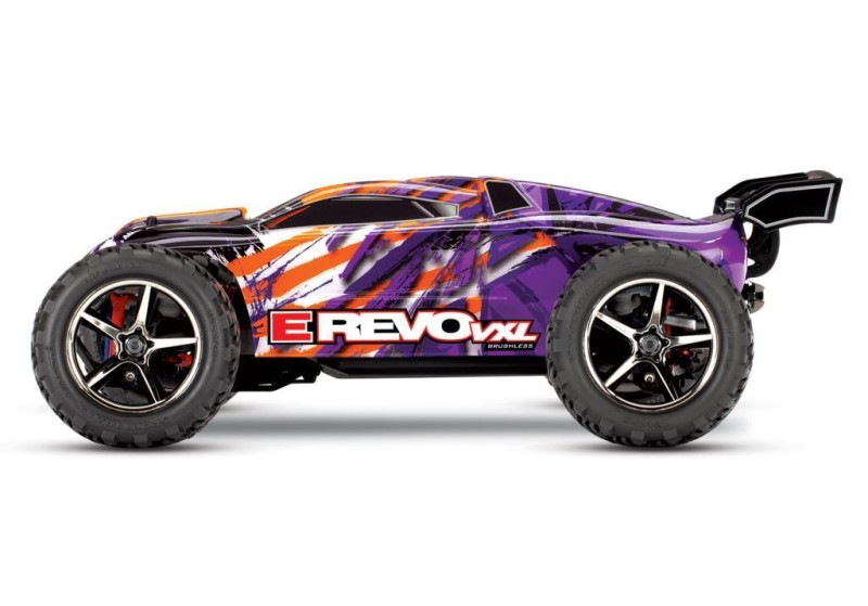 Traxxas E-Revo VXL 1/16 4WD Brushless RTR Truck Elektrikli Rc Model Araba TQi & TSM Mor ( Batarya ve Şarj Aleti Dahil )