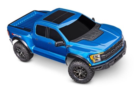 Traxxas Ford F-150 Raptor 4X4 VXL 4WD Elektrikli Rc Model Araba Arazi Offroad Brushless RTR 1/10 With 2.4Ghz Kumanda Mavi - Thumbnail