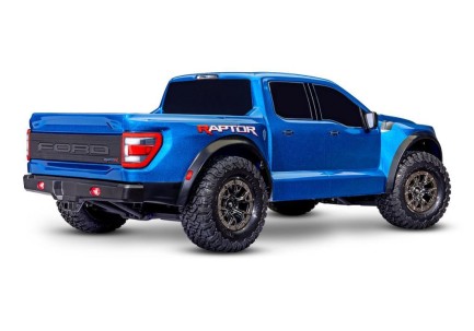 Traxxas Ford F-150 Raptor 4X4 VXL 4WD Elektrikli Rc Model Araba Arazi Offroad Brushless RTR 1/10 With 2.4Ghz Kumanda Mavi - Thumbnail