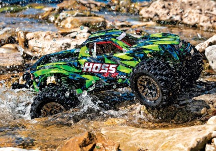 Traxxas Hoss 4X4 VXL 3S 4WD Brushless RTR 1/10 TQi & TSM Elektrikli Rc Model Araba Yeşil - Thumbnail