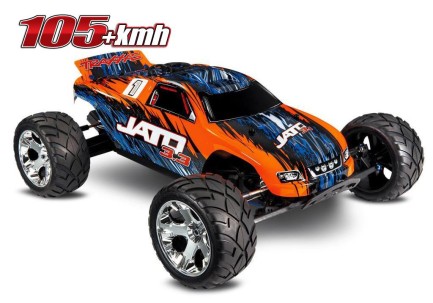 TRAXXAS - Traxxas Jato 3.3 2WD RTR 1/10 Stadium Truck TQi & TSM & Telemetry Nitro Yakıtlı Rc Arazi Model Araba Turuncu