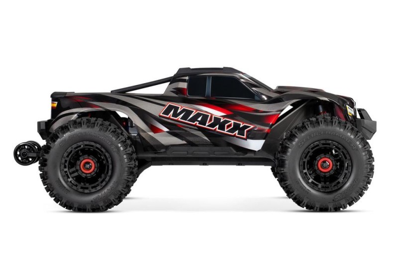 Traxxas Maxx WideMaxx 4X4 VXL 4WD Brushless RTR 1/10 Monster Truck TQi & TSM Elektrikli Rc Model Araba Kırmızı (Genişletilmiş Yeni Versiyon)