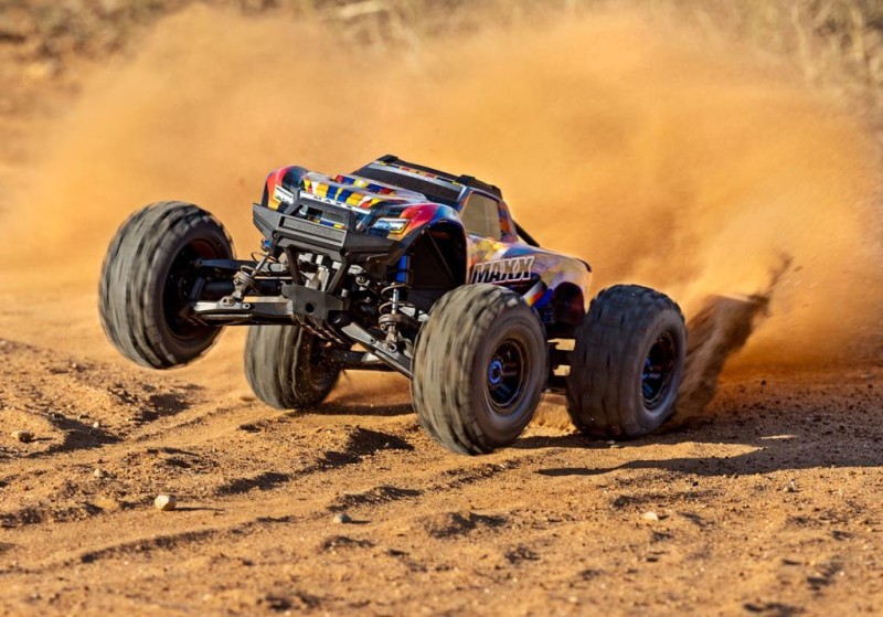 Traxxas Maxx WideMaxx 4X4 VXL 4WD Brushless RTR 1/10 Monster Truck TQi & TSM Elektrikli Rc Model Araba Kırmızı (Genişletilmiş Yeni Versiyon)