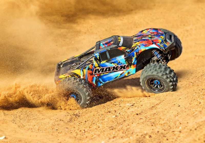 Traxxas Maxx WideMaxx 4X4 VXL 4WD Brushless RTR 1/10 Monster Truck TQi & TSM Elektrikli Rc Model Araba Kırmızı (Genişletilmiş Yeni Versiyon)