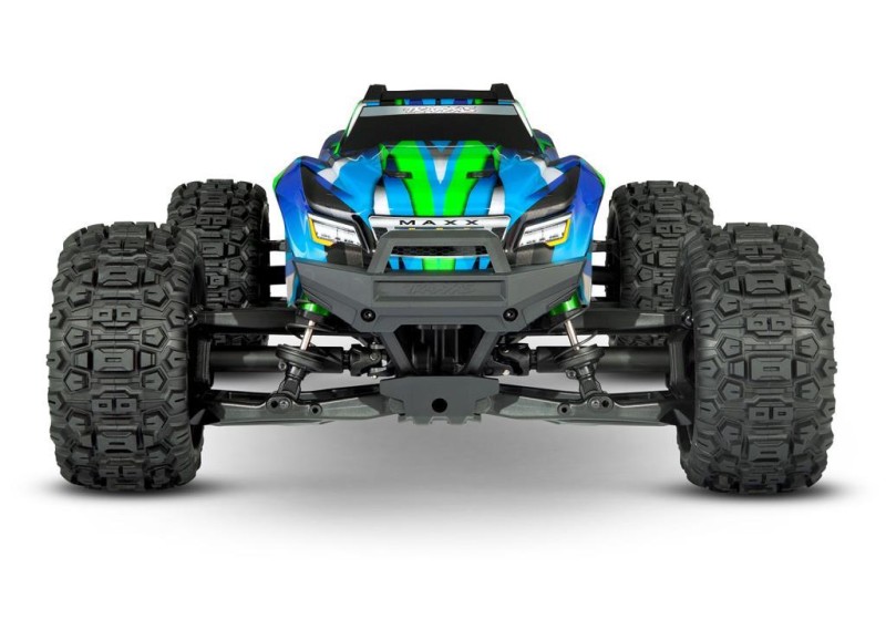 Traxxas Maxx WideMaxx 4X4 VXL 4WD Brushless RTR 1/10 Monster Truck TQi & TSM Elektrikli Rc Model Araba Yeşil (Genişletilmiş Yeni Versiyon)