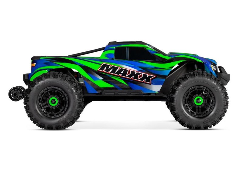 Traxxas Maxx WideMaxx 4X4 VXL 4WD Brushless RTR 1/10 Monster Truck TQi & TSM Elektrikli Rc Model Araba Yeşil (Genişletilmiş Yeni Versiyon)