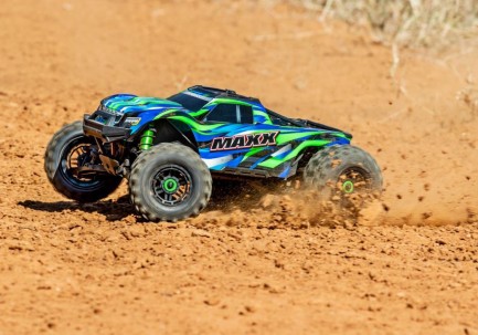 Traxxas Maxx WideMaxx 4X4 VXL 4WD Brushless RTR 1/10 Monster Truck TQi & TSM Elektrikli Rc Model Araba Yeşil (Genişletilmiş Yeni Versiyon) - Thumbnail