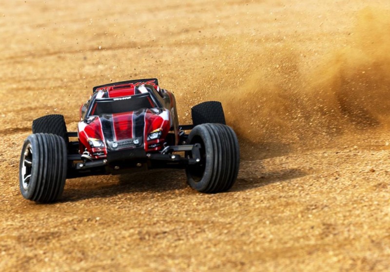 Traxxas Rustler 1/10 RTR Stadium Truck 2WD XL-5 ESC & TQ 2.4Ghz Elektrikli Rc Model Araba Kırmızı ( Batarya ve Şarj Aleti Dahil ) Yeni Versiyon