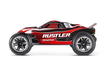 Traxxas Rustler 1/10 RTR Stadium Truck 2WD XL-5 ESC & TQ 2.4Ghz Elektrikli Rc Model Araba Kırmızı ( Batarya ve Şarj Aleti Dahil ) Yeni Versiyon - Thumbnail