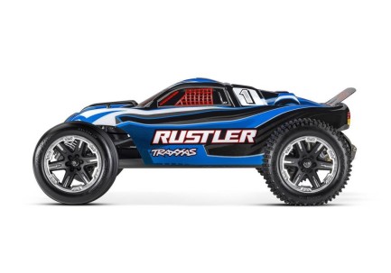 Traxxas Rustler 1/10 RTR Stadium Truck 2WD XL-5 ESC & TQ 2.4Ghz Elektrikli Rc Model Araba Mavi ( Batarya ve Şarj Aleti Dahil ) Yeni Versiyon - Thumbnail