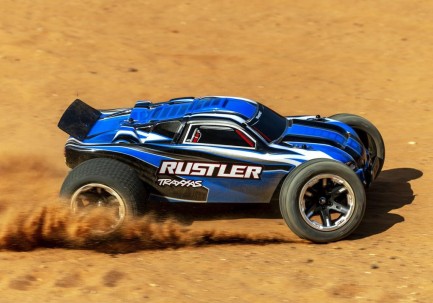 Traxxas Rustler 1/10 RTR Stadium Truck 2WD XL-5 ESC & TQ 2.4Ghz Elektrikli Rc Model Araba Mavi ( Batarya ve Şarj Aleti Dahil ) Yeni Versiyon - Thumbnail