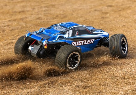 Traxxas Rustler 1/10 RTR Stadium Truck 2WD XL-5 ESC & TQ 2.4Ghz Elektrikli Rc Model Araba Mavi ( Batarya ve Şarj Aleti Dahil ) Yeni Versiyon - Thumbnail