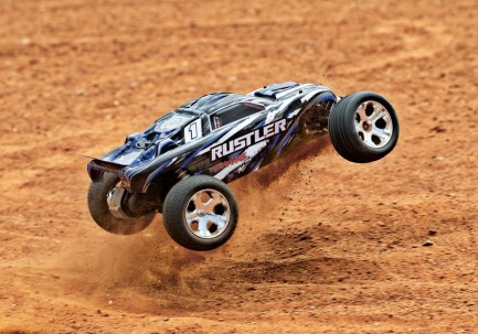 Traxxas Rustler 1/10 RTR Stadium Truck 2WD XL-5 ESC & TQ Elektrikli Rc Model Araba Mavi ( Batarya ve Şarj Aleti Dahil ) - Thumbnail