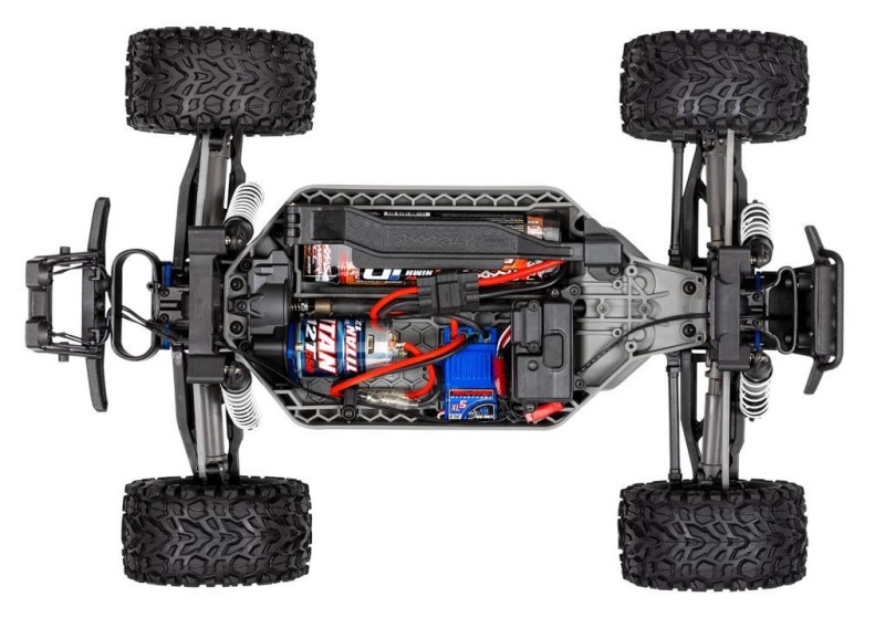 Traxxas Rustler 4X4 1/10 RTR Stadium Truck w/LED Light Set TQ 2.4GHz Radio Elektrikli Rc Model Araba Mor (Batarya ve Şarj Aleti Dahildir)