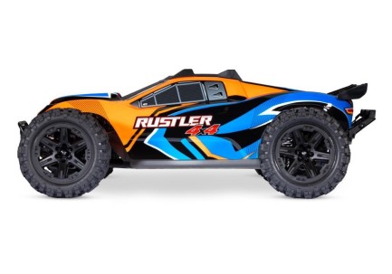 Traxxas Rustler 4X4 1/10 RTR Stadium Truck w/LED Light Set TQ 2.4GHz Radio Elektrikli Rc Model Araba Turuncu (Batarya ve Şarj Aleti Dahildir) - Thumbnail