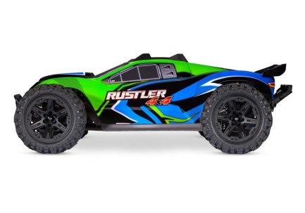 Traxxas Rustler 4X4 1/10 RTR Stadium Truck w/LED Light Set TQ 2.4GHz Radio Elektrikli Rc Model Araba Yeşil (Batarya ve Şarj Aleti Dahildir) - Thumbnail